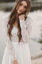 Vestido de novia Otoño Baja escote en V Playa Triángulo Invertido Drapeado - Página 4