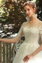 Vestido de novia Otoño Cola Capilla La mitad de manga Capa de encaje - Página 4