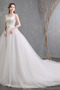 Vestido de novia Otoño Corte-A Cordón Natural Lazos Sencillo - Página 1