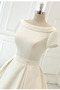 Vestido de novia Otoño Espalda Descubierta Satén Drapeado Sala Falta - Página 4