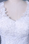 Vestido de novia Otoño Manga corta Cola Capilla Corte-A Pura espalda - Página 3