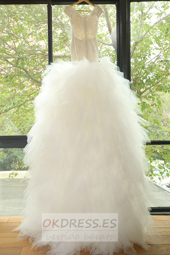 Vestido de novia Playa Capa de encaje Corte Sirena Abalorio Elegante 6