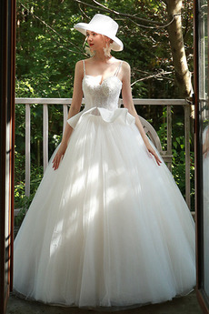 Vestido de novia Playa Corte-A Elegante Cordón Natural Sin mangas