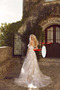 Vestido de novia Playa Escote con Hombros caídos Falta Cordón Natural - Página 2