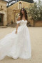 Vestido de novia Playa Escote con Hombros caídos Falta Cordón Natural - Página 3
