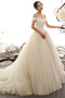 Vestido de novia Playa Escote con Hombros caídos Natural Encaje Abalorio - Página 3