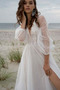 Vestido de novia Playa Falta Frontal Dividida Elegante Baja escote en V - Página 3