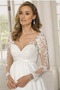 Vestido de novia Playa Imperio Cintura Embarazadas Drapeado Espalda medio descubierto - Página 3