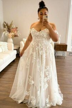 Vestido de novia Playa Natural Cremallera Corte-A Elegante largo