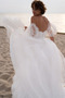 Vestido de novia Playa Natural Verano tul Capa Multi Asimétrico Dobladillo - Página 2