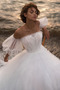 Vestido de novia Playa Natural Verano tul Capa Multi Asimétrico Dobladillo - Página 6