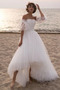 Vestido de novia Playa Natural Verano tul Capa Multi Asimétrico Dobladillo - Página 1