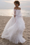 Vestido de novia Playa Natural Verano tul Capa Multi Asimétrico Dobladillo - Página 3