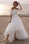 Vestido de novia Playa Natural Verano tul Capa Multi Asimétrico Dobladillo - Página 4