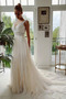 Vestido de novia Playa Romántico Cremallera Natural Drapeado Escote en V - Página 1