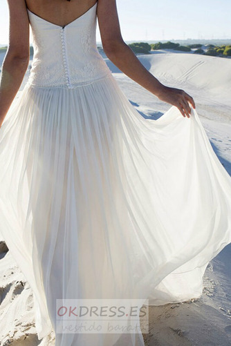 Vestido de novia Playa Verano Romántico Espalda Descubierta Cintura Baja 2