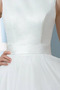 Vestido de novia Playa Volantes Adorno Corte-A Triángulo Invertido Hasta la Rodilla - Página 4