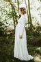 Vestido de novia primavera Apertura Frontal Elegante Gasa Imperio Capa de encaje - Página 3