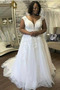 Vestido de novia primavera Drapeado Formal Baja escote en V Escote en V - Página 1