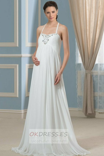 Vestido de novia primavera Espalda Descubierta Escote de Tirantes Espaguetis 1