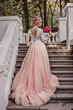 Vestido de novia Sala 2019 sexy Escote en V Apliques largo