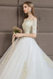 Vestido de novia Sala Capa de encaje Natural Corte-A largo Pera - Página 3