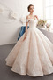 Vestido de novia Sala Escote con Hombros caídos Natural Capa de encaje - Página 3