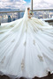 Vestido de novia Sala Natural Manga tapada Escote con Hombros caídos - Página 3