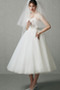 Vestido de novia Sencillo Apliques Falta Oscilación Natural Hasta la Tibia - Página 3