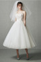 Vestido de novia Sencillo Apliques Falta Oscilación Natural Hasta la Tibia - Página 1