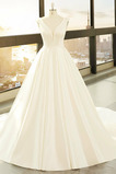 Vestido de novia Sin mangas Baja escote en V Corte-A Natural Cordón