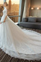 Vestido de novia tul Abalorio largo Formal Escote con Hombros caídos - Página 3