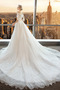 Vestido de novia tul Abalorio largo Formal Escote con Hombros caídos - Página 2