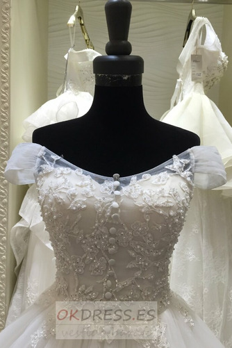 Vestido de novia tul Corte-A Cordón Iglesia Natural Falta 3