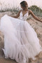 Vestido de novia tul Espalda Descubierta Baja escote en V Corte-A Natural - Página 1