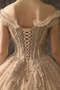 Vestido de novia tul Formal Corte-A Verano Cordón Cola Real - Página 8