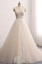 Vestido de novia vendimia Verano largo Natural Triángulo Invertido Escote en V - Página 1