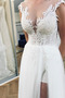 Vestido de novia Verano Pera Abertura en el muslo Sin mangas Escote en V - Página 2