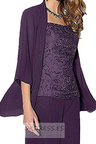 Vestido de traje de pantalón Alto cubierto Encaje Manzana Natural Camiseta Escote Cuadrado 11