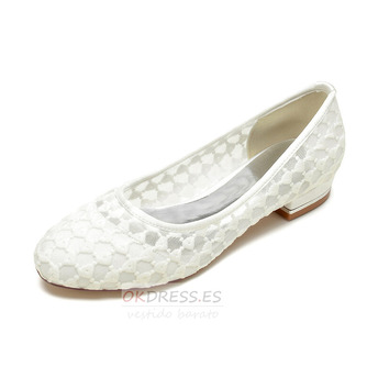 zapatos de boda de encaje blanco zapatos de boda planos - Página 7