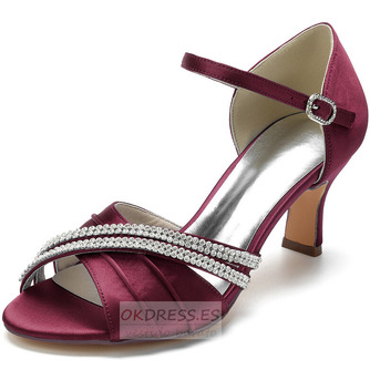 Zapatos de boda de mariposa de satén tacones de aguja huecos laterales zapatos de dama de honor verdes - Página 10