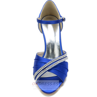 Zapatos de boda de mariposa de satén tacones de aguja huecos laterales zapatos de dama de honor verdes - Página 6