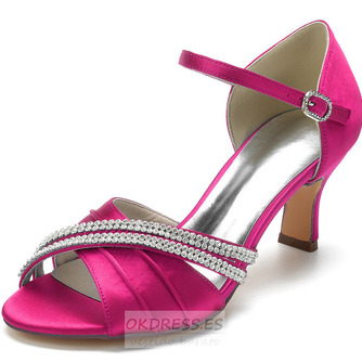 Zapatos de boda de mariposa de satén tacones de aguja huecos laterales zapatos de dama de honor verdes - Página 11