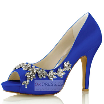 Zapatos de boda para mujer Brillo de boda Cristal con lentejuelas Joyas Tacones de boda Zapatos de novia Diamante de imitación Cristal Tacón alto Tacón de aguja Peep Toe - Página 6