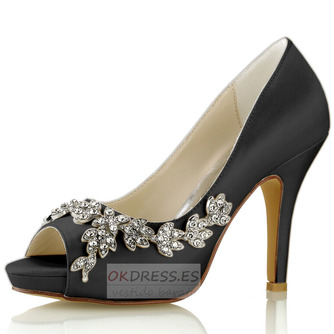 Zapatos de boda para mujer Brillo de boda Cristal con lentejuelas Joyas Tacones de boda Zapatos de novia Diamante de imitación Cristal Tacón alto Tacón de aguja Peep Toe - Página 7