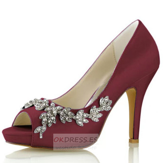 Zapatos de boda para mujer Brillo de boda Cristal con lentejuelas Joyas Tacones de boda Zapatos de novia Diamante de imitación Cristal Tacón alto Tacón de aguja Peep Toe - Página 8