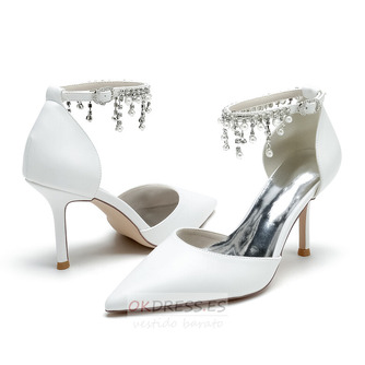 Zapatos de boda para mujer, lentejuelas de cristal, zapatos de novia, tacones altos para boda - Página 2