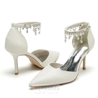 Zapatos de boda para mujer, lentejuelas de cristal, zapatos de novia, tacones altos para boda - Página 1