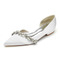 Zapatos de mujer de punta plana zapatos de novia de raso de diamantes de imitación clásicos