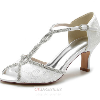 Zapatos de noche zapatos de boda de diamantes de imitación sexy boca de pescado zapatos de boda de tacón alto sandalias de aguja - Página 6